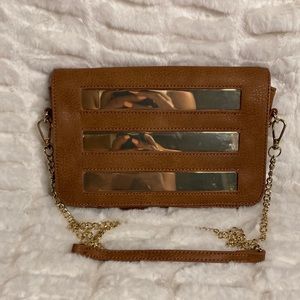Steve Madden Cognac Plated Clutch